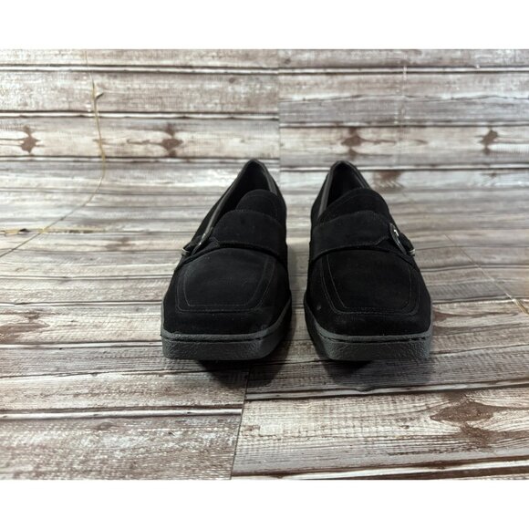 Salvatore Ferragamo Suede loafers Size 10 B color Black New made in Italy - Picture 2 of 11